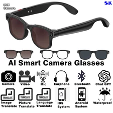 Smart Sunglasses, 5.3 Bluetooth Audio Glasses for Men Women, Remote Photography