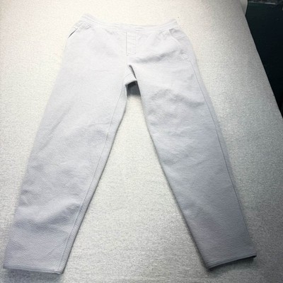 Lululemon At Ease Textured Double Knit Joggers Light Gray Men's L
