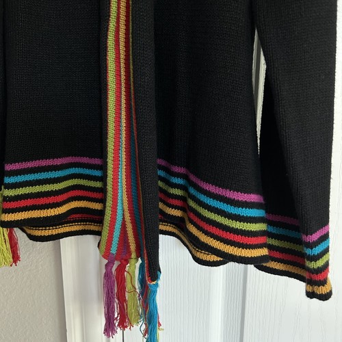 Vintage Studio Joy Rainbow Sweater & Scarf Set Pride Knit Pullover Womens M - Picture 6 of 12