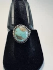 Vintage Turquoise Ring Size 5.5 Southwestern Style Sterling Silver Weighs 4g