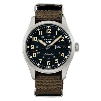 Seiko 5 Sports Field Sports Style Automatic 36.4 MM Black Dial Watch SRPJ85K1