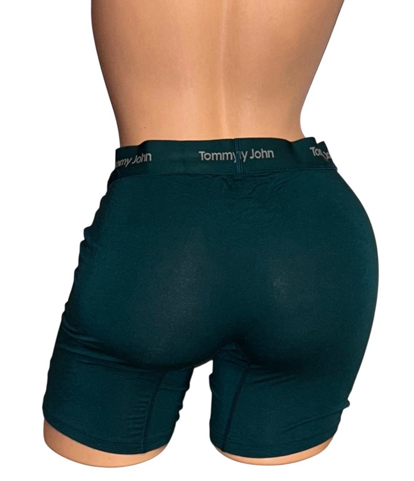 Lote de 2 calzoncillos boxer TOMMY JOHN ropa interior azul y verde para hombre M NOS Foto 3 de 4