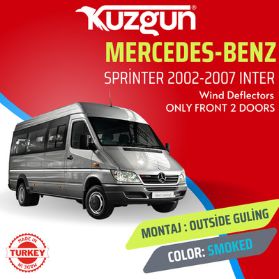 MERCEDES SPRINTER 2002-2007 WINDSCHOTT 2 STÜCK BAND AUF RAUCH GETÖNT
