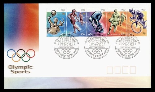 DR WHO 2000 AUSTRALIA FDC OLYMPICS SPORTS STRIP R38964