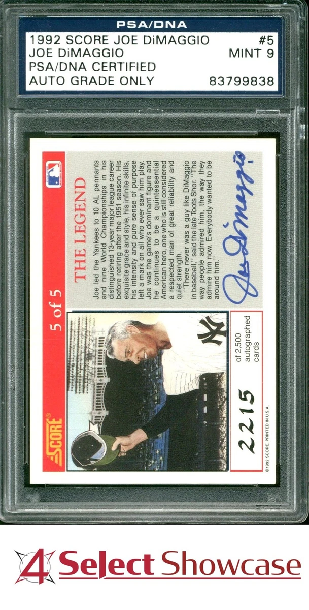 スポーツ選手 1992 SCORE JOE DIMAGGIO THE ROOKIE スポーツ選手 1992 SCORE JOE DIMAGGIO THE ROOKIE スポーツ選手 1992