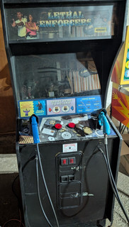 1992 Konami Lethal Enforcers Stand-Up Arcade Game