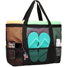 Mesh Beach Bag Family Large Tote For Cruise Pool Toys Vacation Essentials Travel