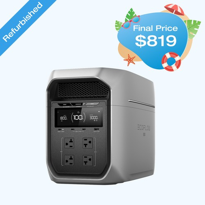 #ad #ad EcoFlow 2048Wh DELTA 3 Max Plus 3000W LiFePO4 Portable Power Station Generator $1023.75