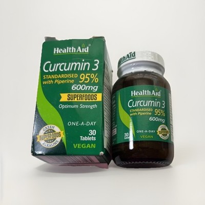 HealthAid Curcumin 3 Herbal Supplement 30 Count Exp. 7/27