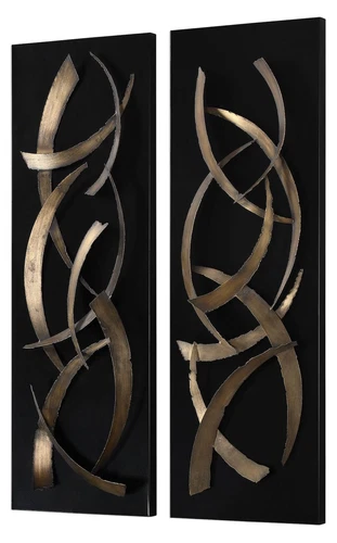 Uttermost Brushstrokes Metal Wall Art S/2 - Picture 2 of 4