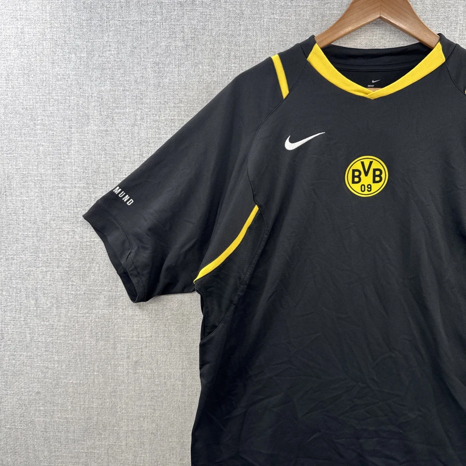Nike Borussia Dortmund Jersey BVB Large Black Short Sleeve Training Football - Image 2 of 4