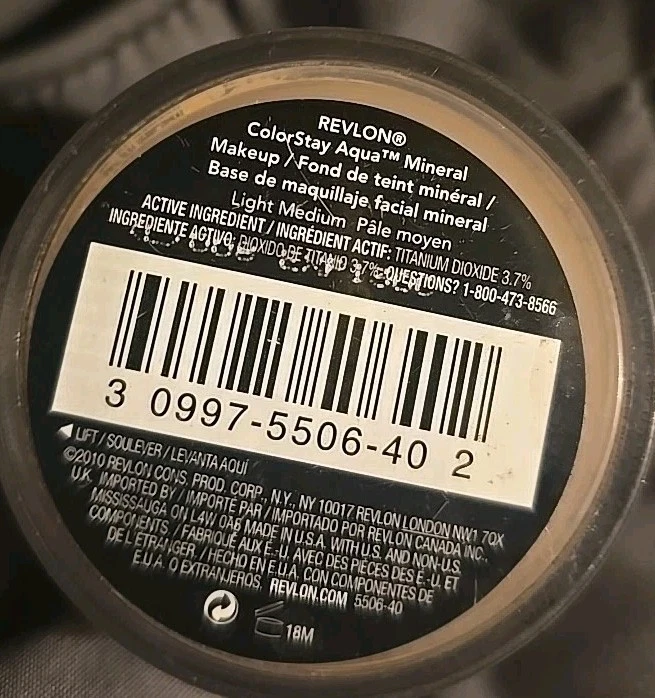 Revlon Colorstay Aqua Mineral Makeup .35oz Sealed - 040 Light Medium Rare HTF - Image 2 of 3