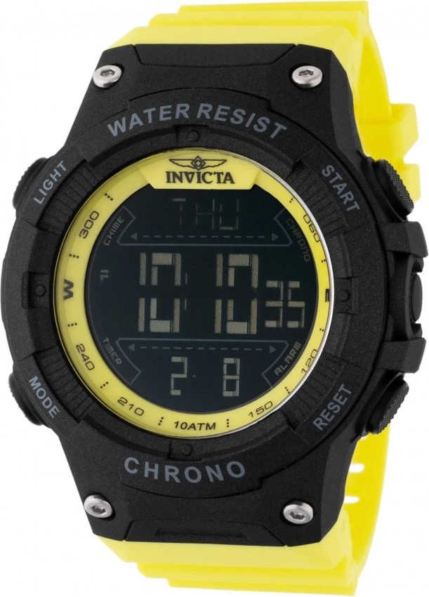 Invicta Racing Alarm Chronograph GMT Quartz Digital Black Dial Men's Watch 47527
