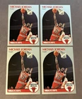 1990-91 NBA Hoops Michael Jordan 4 Card Lot #65 - NrMT - MT - Chicago Bulls