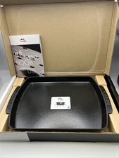 Staub Serving Dish with Wooden Base 13”x9” /33x23cm BLACK 1205223 Cast Iron