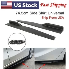 Carbon Fiber Side Skirts Rocker Splitters Diffuser Winglet Wings 74.5cm Auto