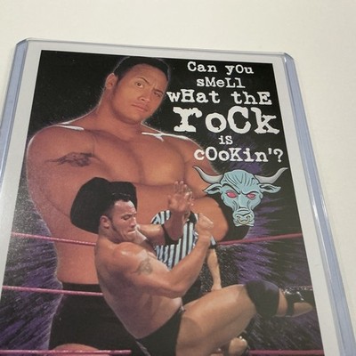 Vintage “The Rock” WWE WWF 1998 Poster Promo Card “Can You Smell