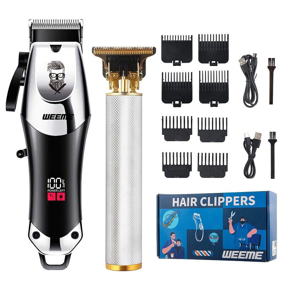 Professional Hair Clipper Rechargeable Cordless Trimmer Hair