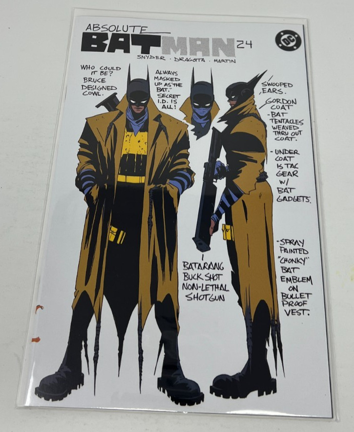 ABSOLUTE BATMAN #24 FELIX COMIC ART NICK DRAGOTTA DESIGN CARDSTOCK EXCLUSIVE