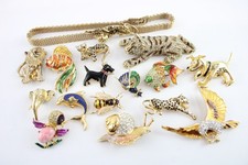 Biżuteria dla zwierząt Złoty odcień Stras Ptak Emalia Duży kot Partia