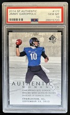 2014 SP Authentic Jimmy Garoppolo Rookie RC #177 PSA 10 GEM MINT