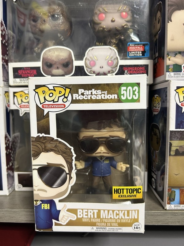 PARKS AND RECREATION BERT MACKLIN FUNKO POP #503 HOT TOPIC EXCLUSIVE