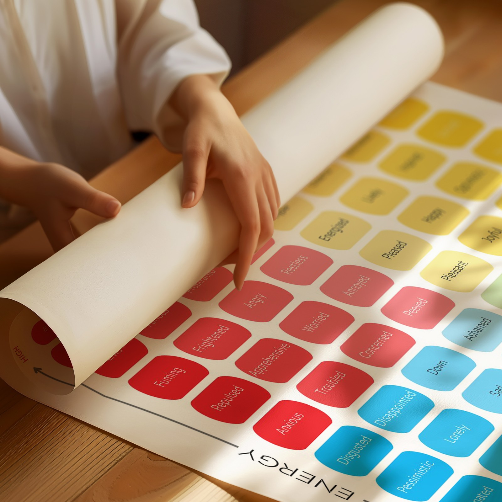 Colorful Mood Meter Wall Art Poster for Home or Office Decor