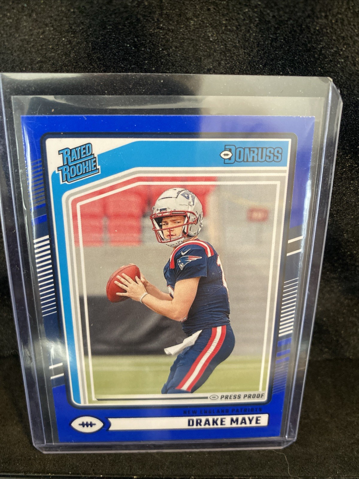 2024 Panini Donruss - Rated Rookie Drake Maye #379 Blue Press Proof (RC)