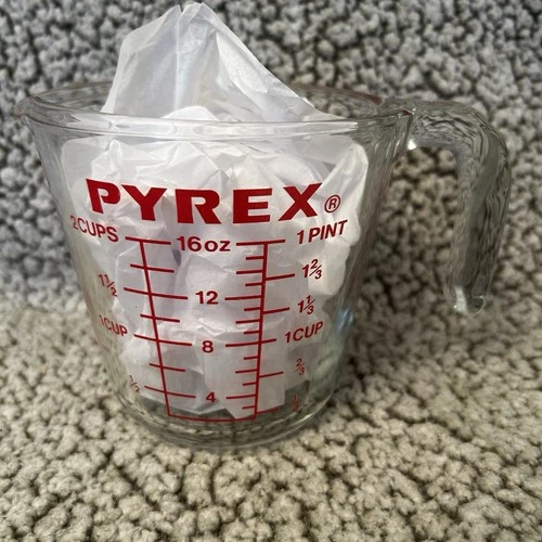 Vintage PYREX 516 Measuring Cup L Handle 2 Cup 16oz 1 Pint 500ml Corning