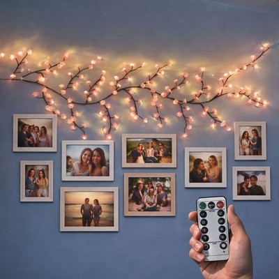 Neo 2,3M LED Kirschblüte Lichterkette Girlande mit 144 LEDs 8 Beleuchtungsmodi