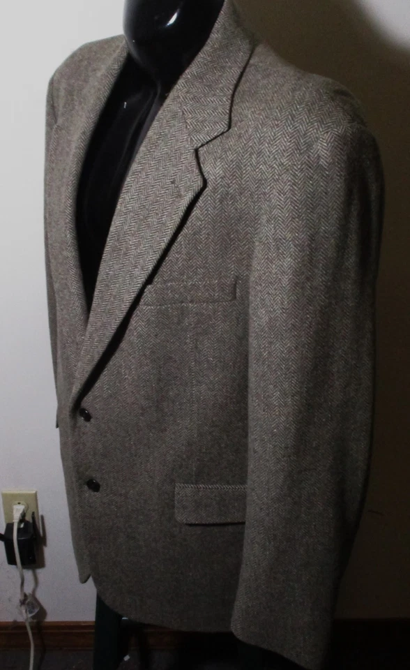 PENDLETON Brown 100% Pure Virgin Wool Blazer Suit Jacket Men's Size 44 Long - Image 4 of 4