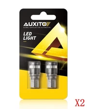 AUXITO T10 Super Bright Universal LED T10 194 168 Dome Map Red Bulb 2825 2Set