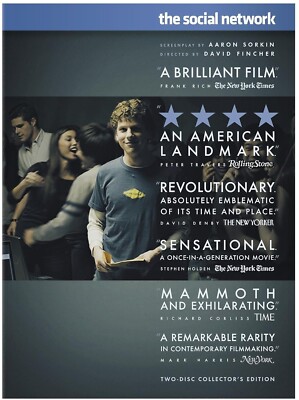 The Social Network (2-Disc Spec Ed DVD) Jesse Eisenberg-CHOOSE W OR W-OUT A CASE