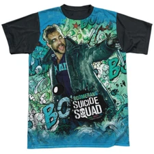 Suicide Squad Boomerang Psychedelic Cartoon Adult T Shirt (Black Back), S-3XL