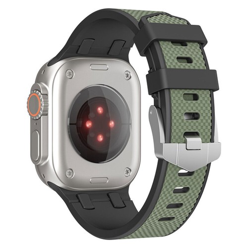 Silicone Sport Rubber Band Strap for Apple Watch 9 8 7 6 5 SE Ultra 2 44/45/49mm - 第 12/23 張圖片
