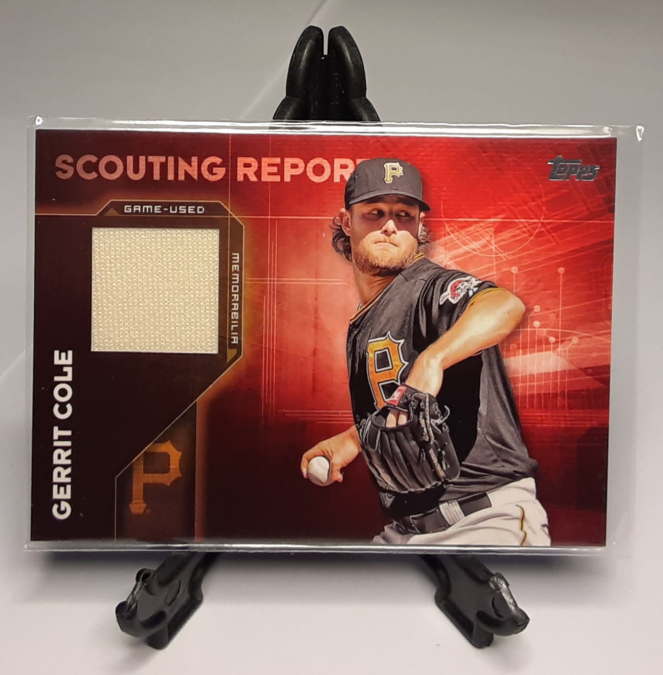 GERRIT COLE 2016 Topps Baseball SCOUTING REPORT Game Used Jersey Relic Card