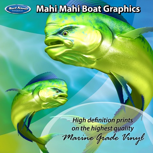 Mahi Mahi Graphics set of 260mm Boat Graphics eBay