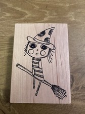 Stampotique Agatha Witch 5838Q- Magda Polakow - Drewniany stempel gumowy - Nowy