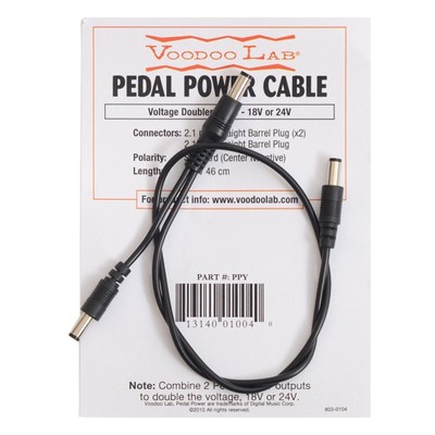 Voodoo Lab PPY 2.1mm Standard Polarity Voltage Doubling Y Cable - 18''