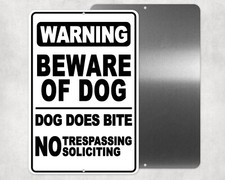 Beware Of Dog No Trespassing Dog Does Bite Sign / Decal novelty sbd034 /
