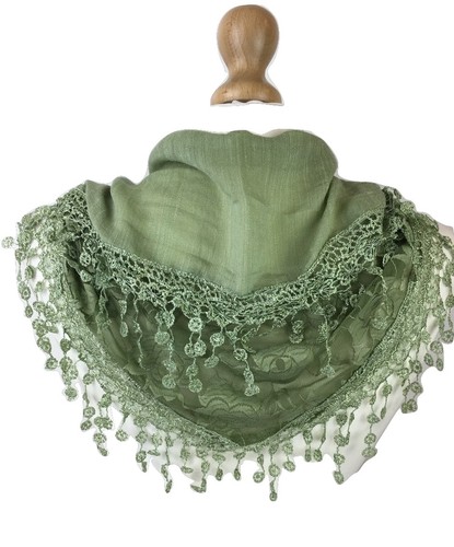 WOMEN LACE SCARVES EMBROIDERED QUALITY NECKERCHIEF PASHMINA SCARF EVENING WRAPS - Picture 11 of 28
