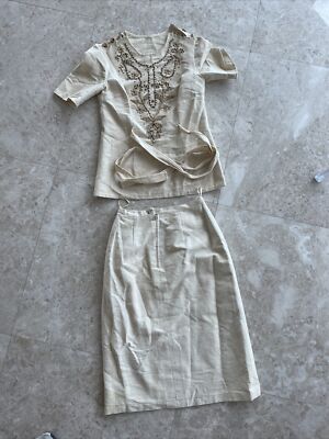 Vintage Linen Summer Dress Skirt Ladies Floral Native Country | eBay Vintage Linen Summer Dress Skirt Ladies Floral Native Country | eBay