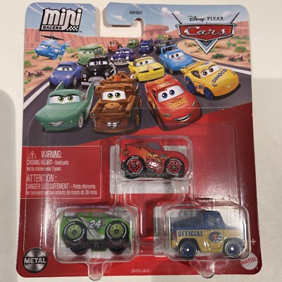 Disney Pixar Cars Mini  Brick Yardley Lightning McQueen Dexter Hoover 2024 3 Pac