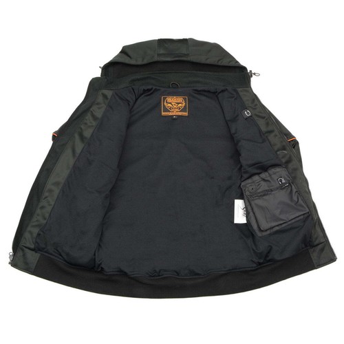 Milwaukee Leather 1764 Men's Black Soft Shell Armored Motorcycle Riding Jacket - Picture 7 of 9