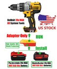 Adaptor for Porter Cable & Black+Decker 20V Battery To Power for DeWalt 20V Tool