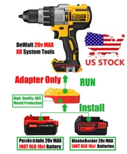 Adaptor for Porter Cable & Black+Decker 20V Battery To Power for DeWalt 20V Tool