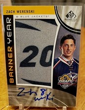 2019-20 Zach Werenski SP Game Used Auto Banner Year SSP /25