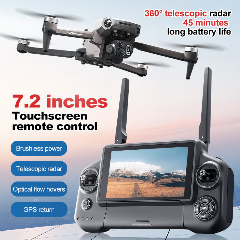 D12 Drone GPS FPV 6KM 3-axis Gimbal 8K Camera Obstacle Avoidance Quadcopter