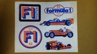 Sticker Sticker THE HISTORY OF FORMULA ONE 6 stickers in 1 cm 21 x 25.5 approx