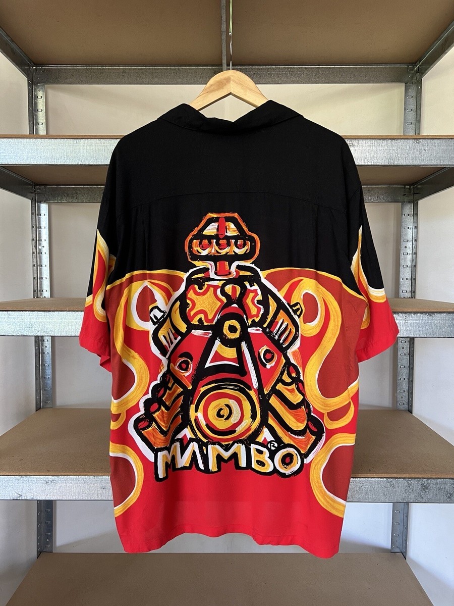 Mambo loud shirts ファイヤーパターン ヴィンテージアロハシャツ MAMBO LOUD SHIRT 'FLAME' NEW RARE VINTAGE Size L Robin